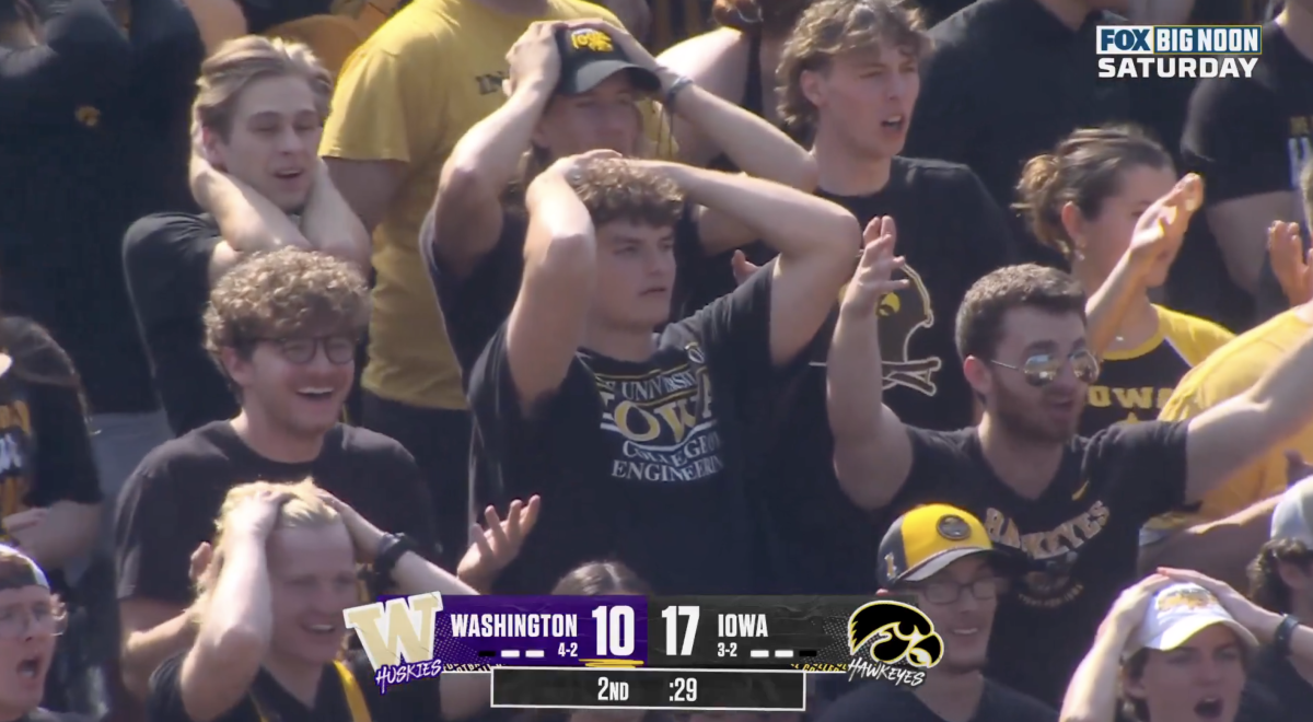 Iowa fans furious with controversial call against washington the spun