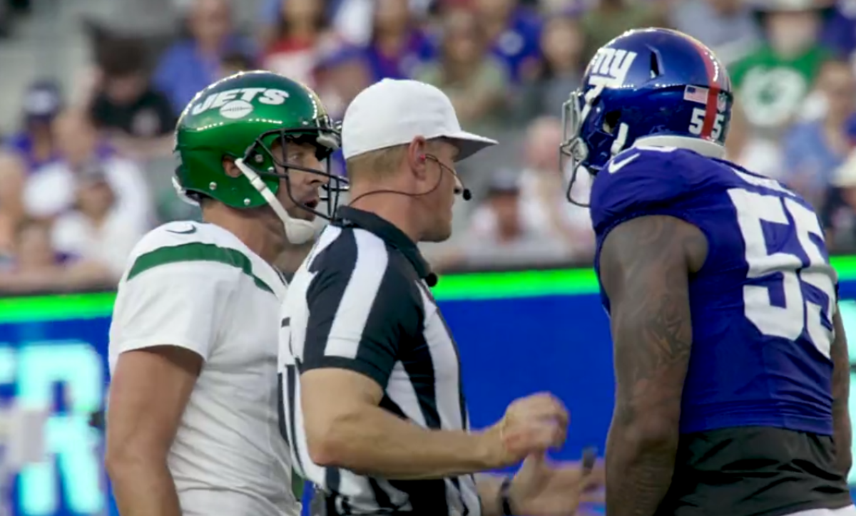 Jets QB Aaron Rodgers accuses Giants' Jihad Ward of 'making s