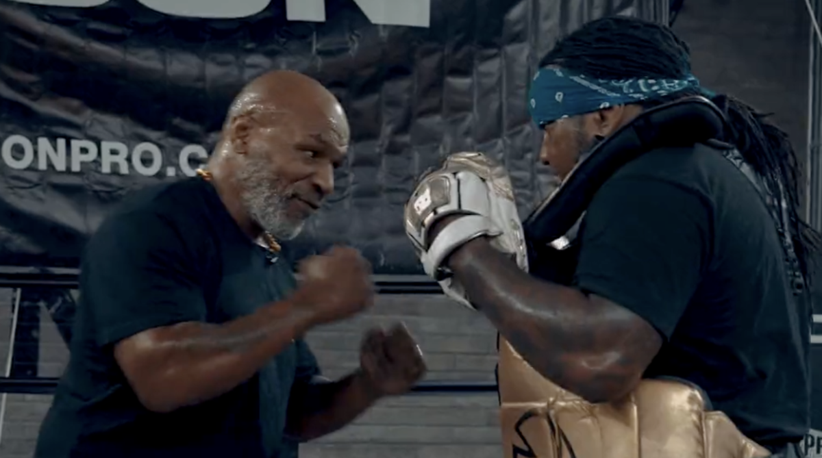 Video Of Mike Tyson Training UFC Star To Box Is Terrifying - The Spun