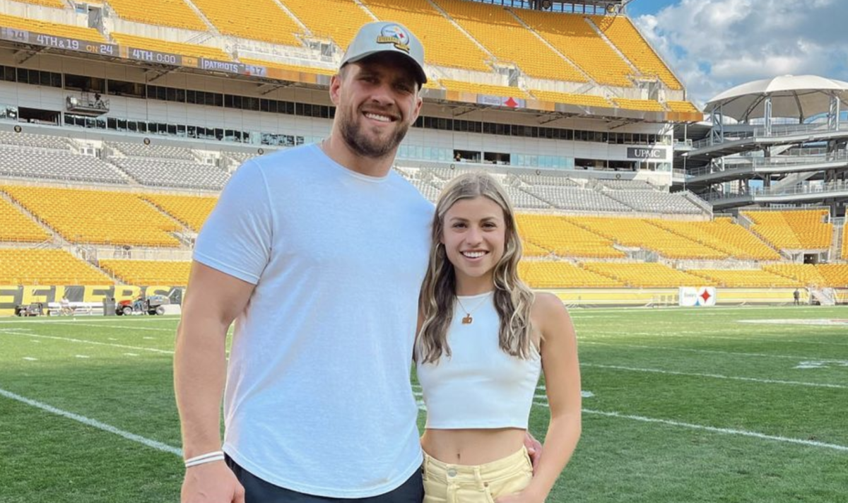 T.J. Watt and his wife, Dani.