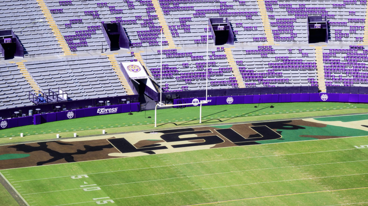 Fans Are Loving LSU's Camouflage End Zone Paint Scheme - The Spun