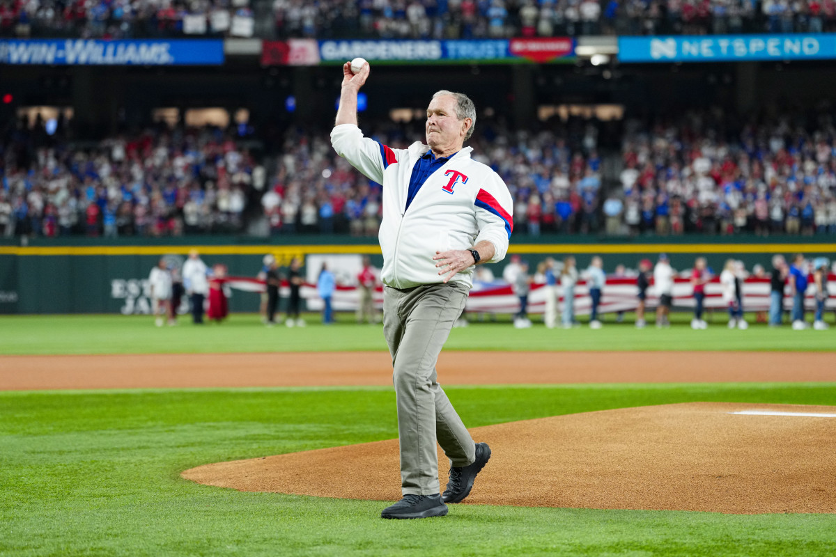 W. Bush Has Good Excuse For Poor First Pitch At World Series