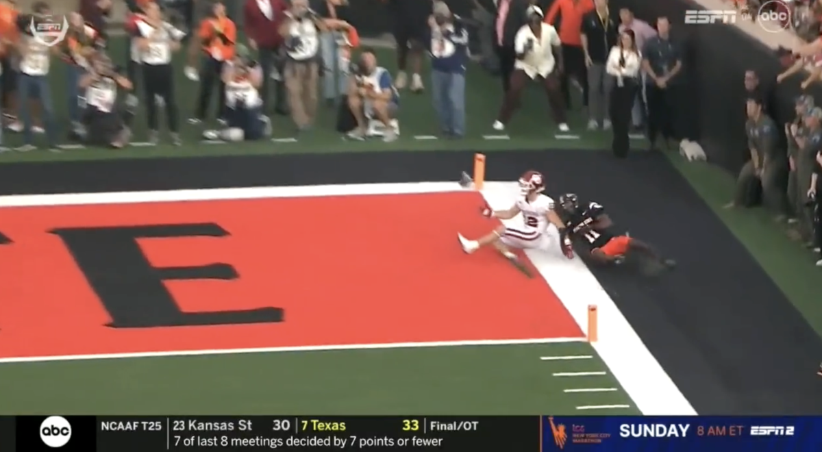 Referees Missed Clear Pass Interference Near The End Of Oklahoma