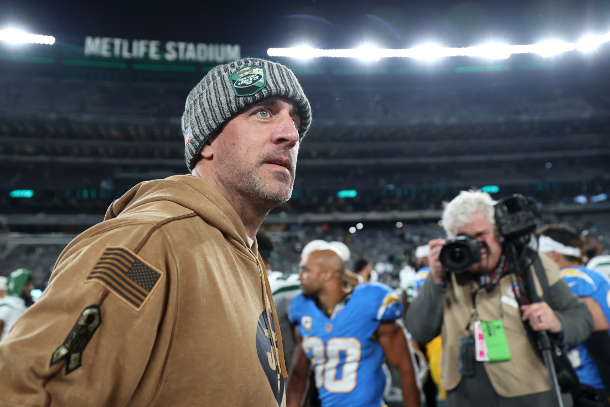 Aaron Rodgers at MetLife.