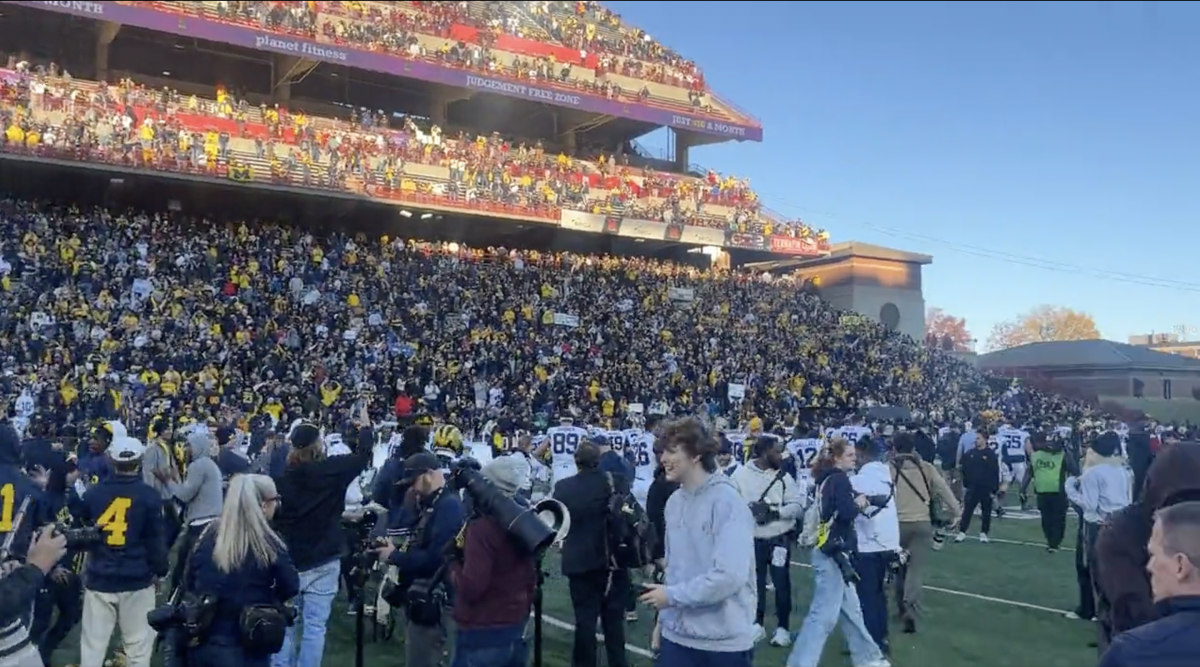 Michigan Fans Stormed Maryland's Field After Win The Spun