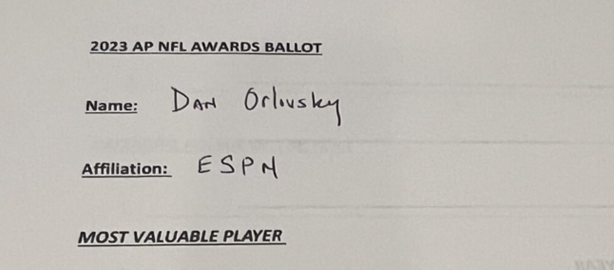 ESPN's Dan Orlovsky Reveals His 2023 NFL MVP Ballot - The Spun