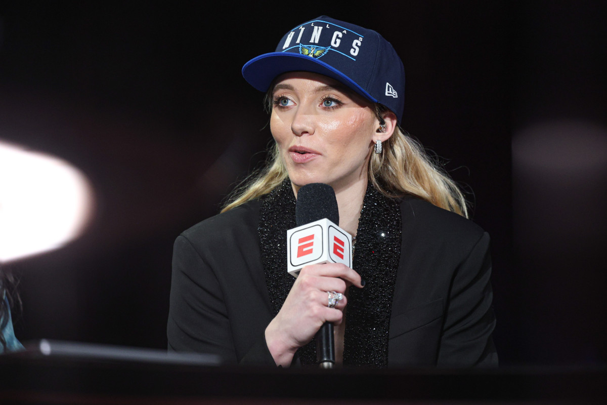 Paige Bueckers at the WNBA Draft.