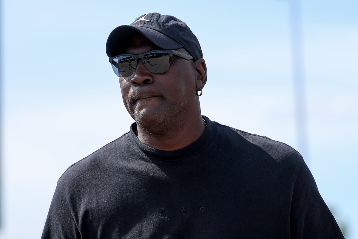 HOMESTEAD, FLORIDA - OCTOBER 27: Michael Jordan, NBA Hall of Famer and co-owner of 23XI Racing walks the grid prior to the NASCAR Cup Series Straight Talk Wireless 400 at Homestead-Miami Speedway on October 27, 2024 in Homestead, Florida. (Photo by James Gilbert/Getty Images)