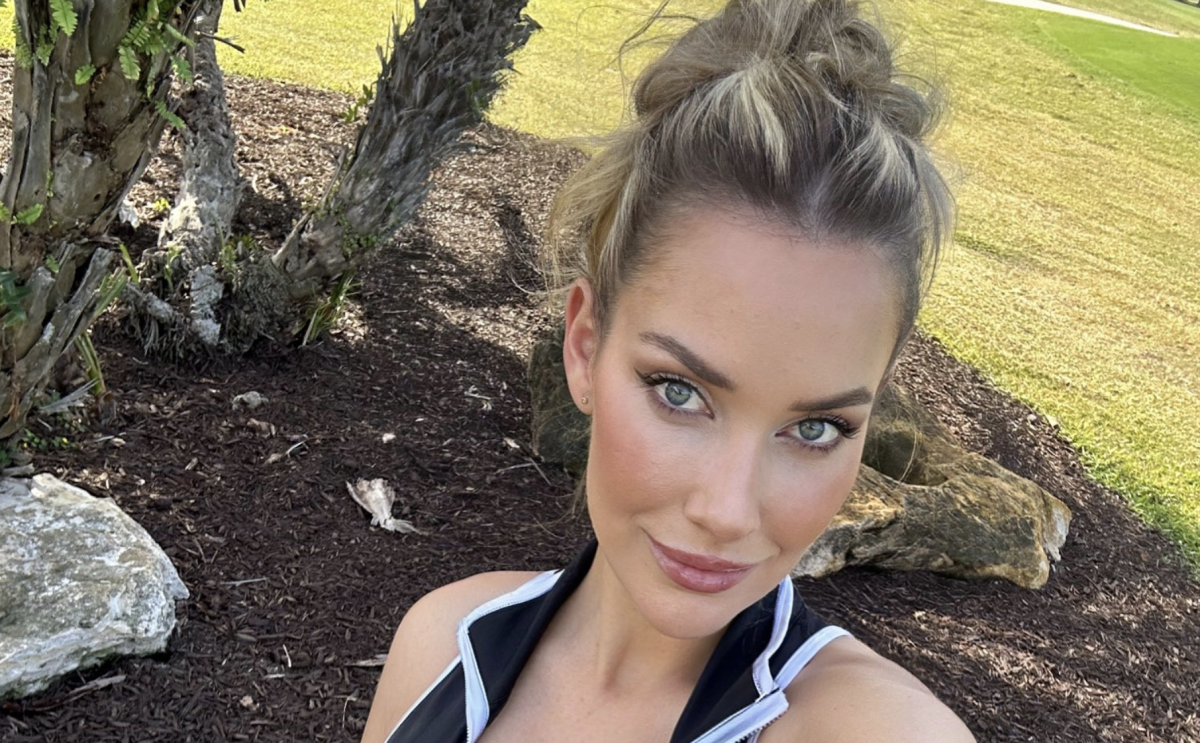 Paige Spiranac on the golf course.