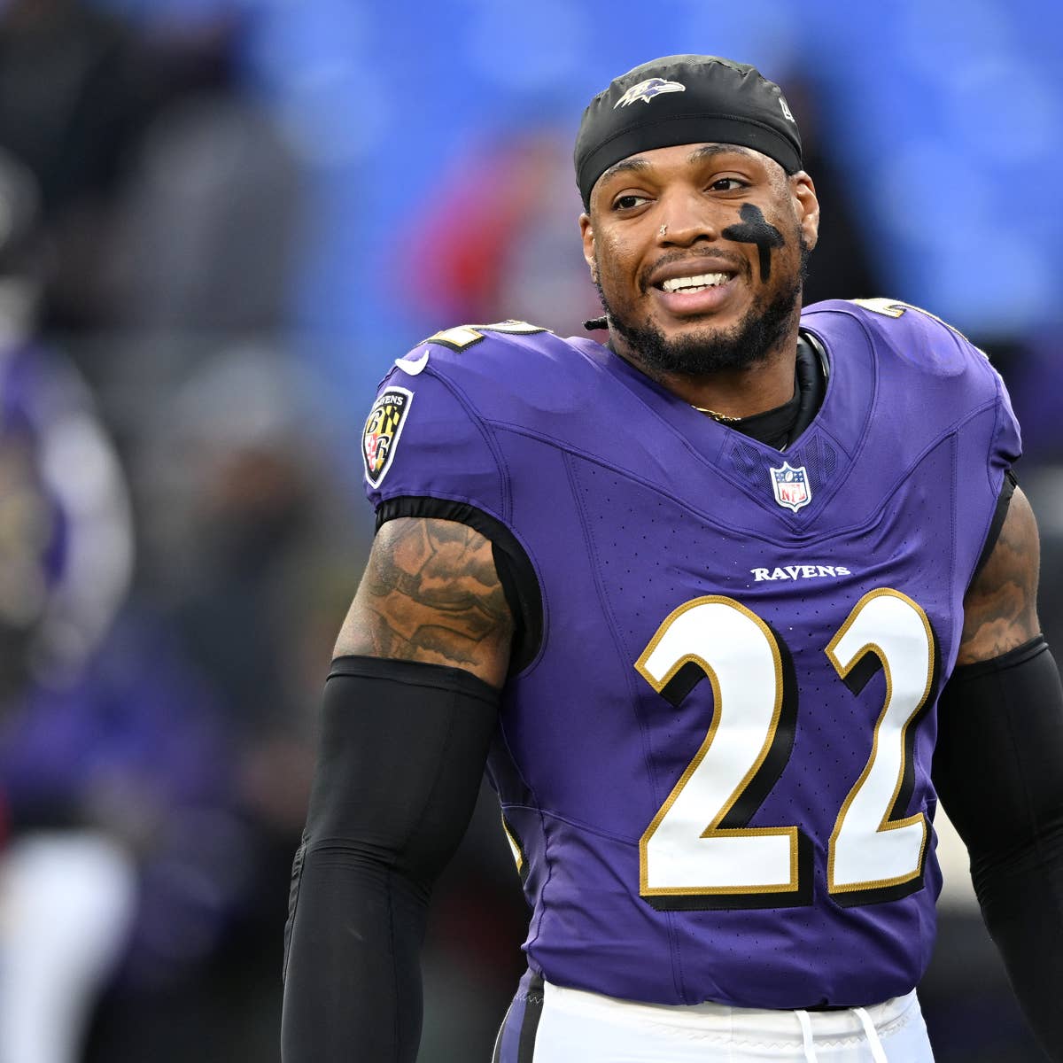 thumbnail image 2 of Youth Baltimore Ravens #22 Derrick Henry Stitched Football Jersey (S-XL) - Black, Customized NWT 2 of 6