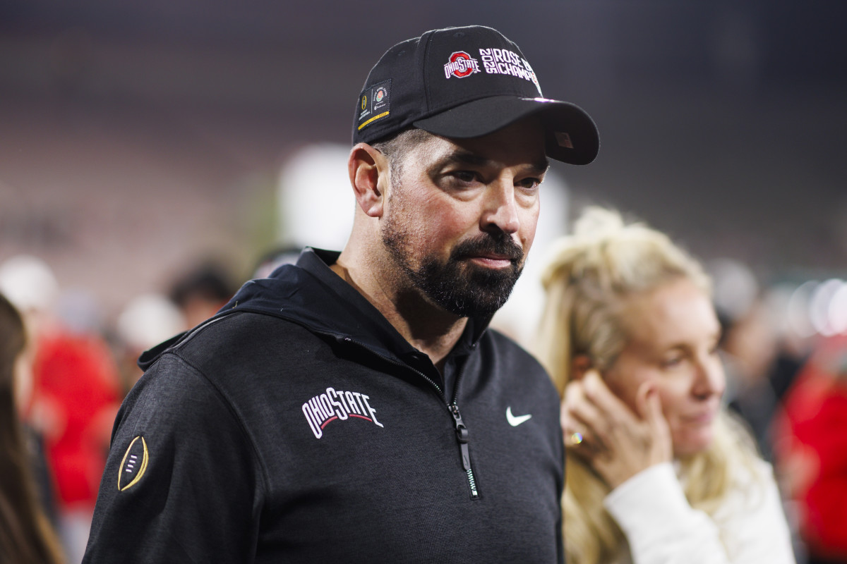 Ryan Day leaves Rose Bowl field.