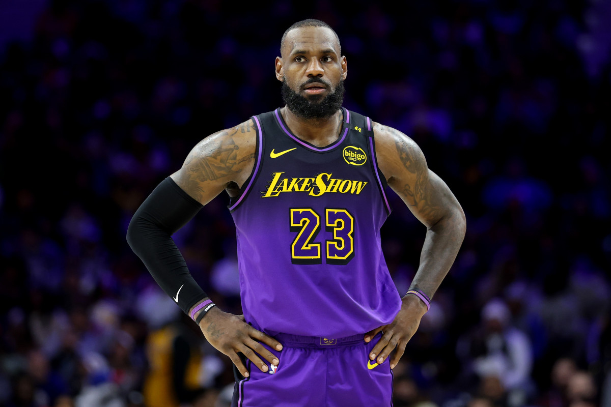 LeBron on the court.