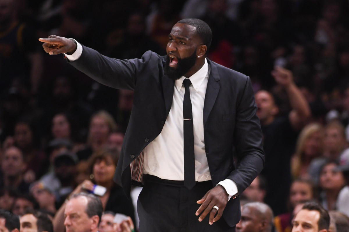 Cleveland Cavaliers center Kendrick Perkins (21) during game four of the 2018 NBA Finals against the Golden State Warriors.