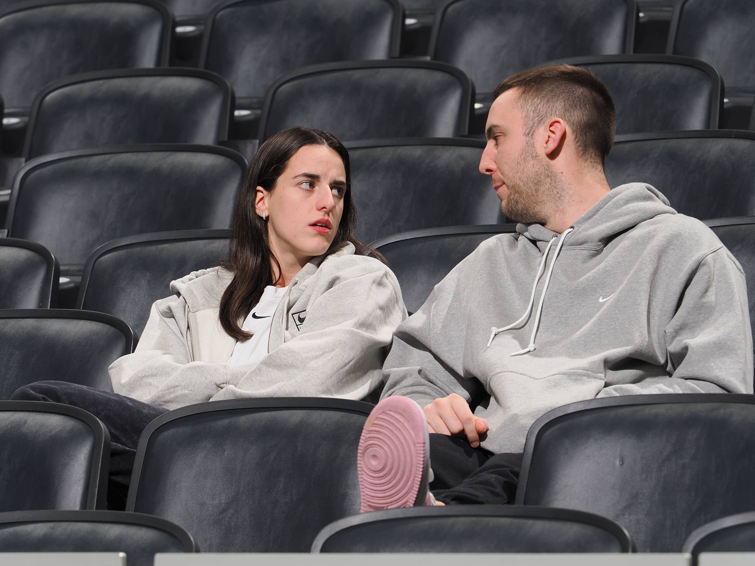 Caitlin Clark at NBA game.
