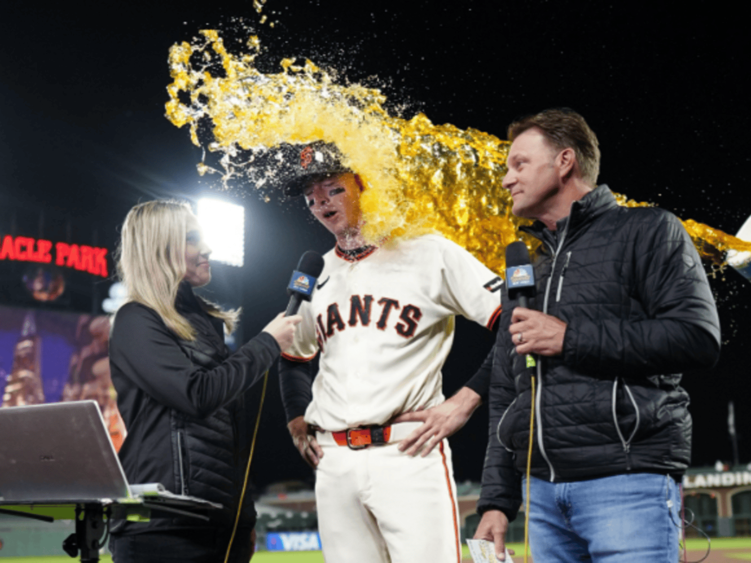 MLB Reporter's Laptop Gets Destroyed During Postgame Interview - The Spun