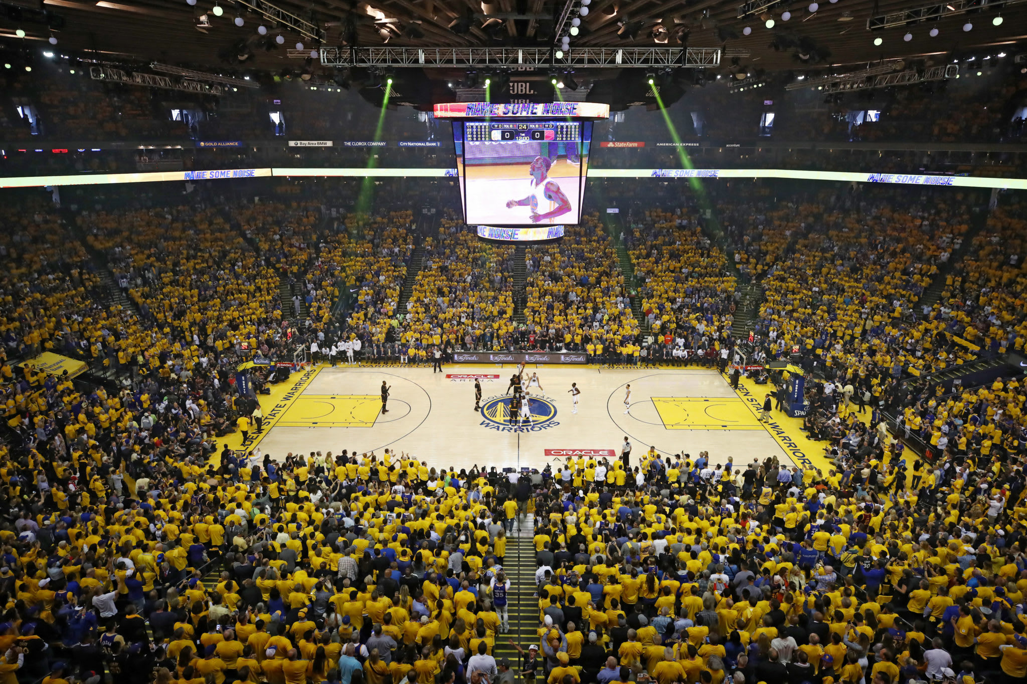 A general view of the Golden State Warriors arena.
