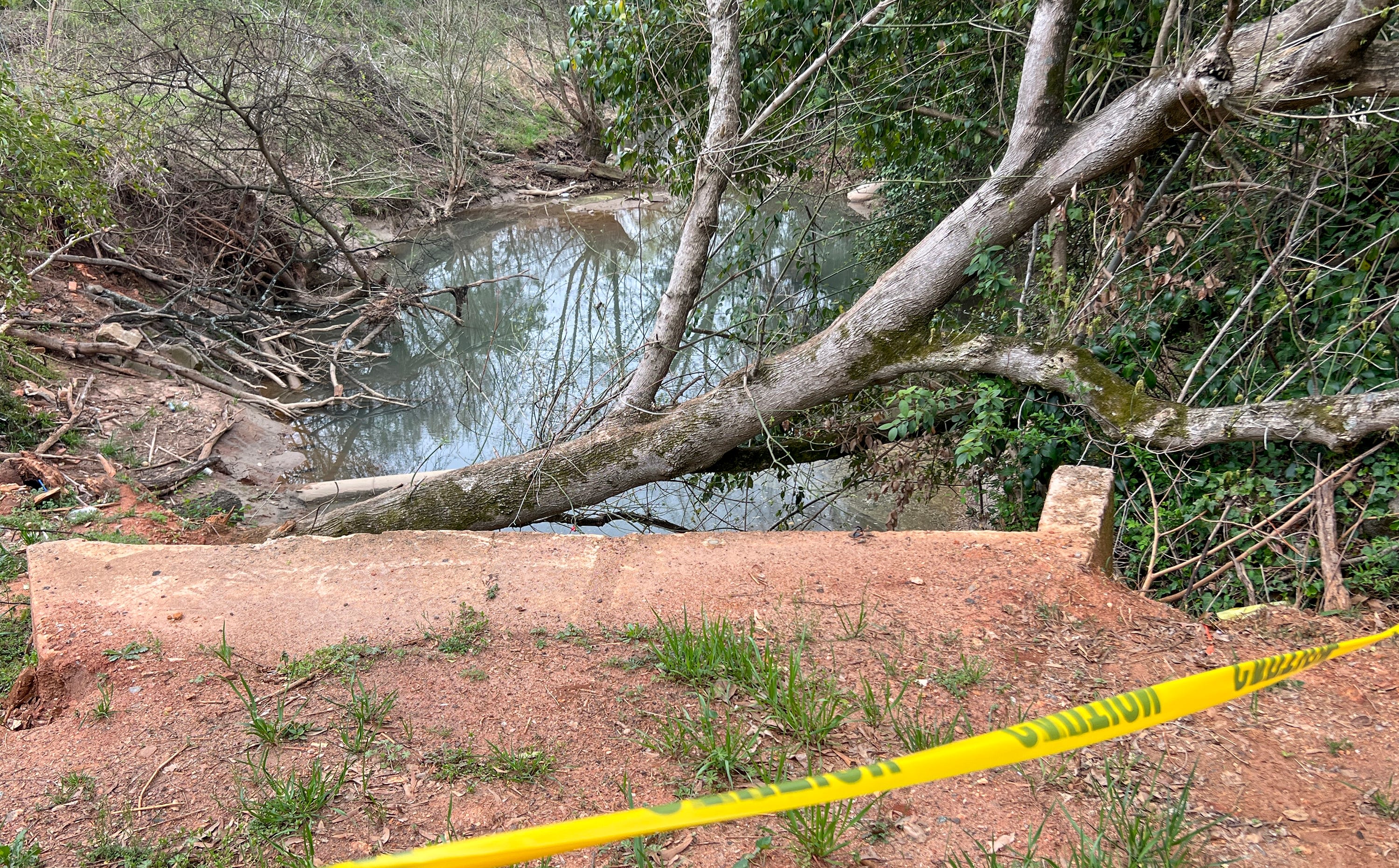 Creek police tape.