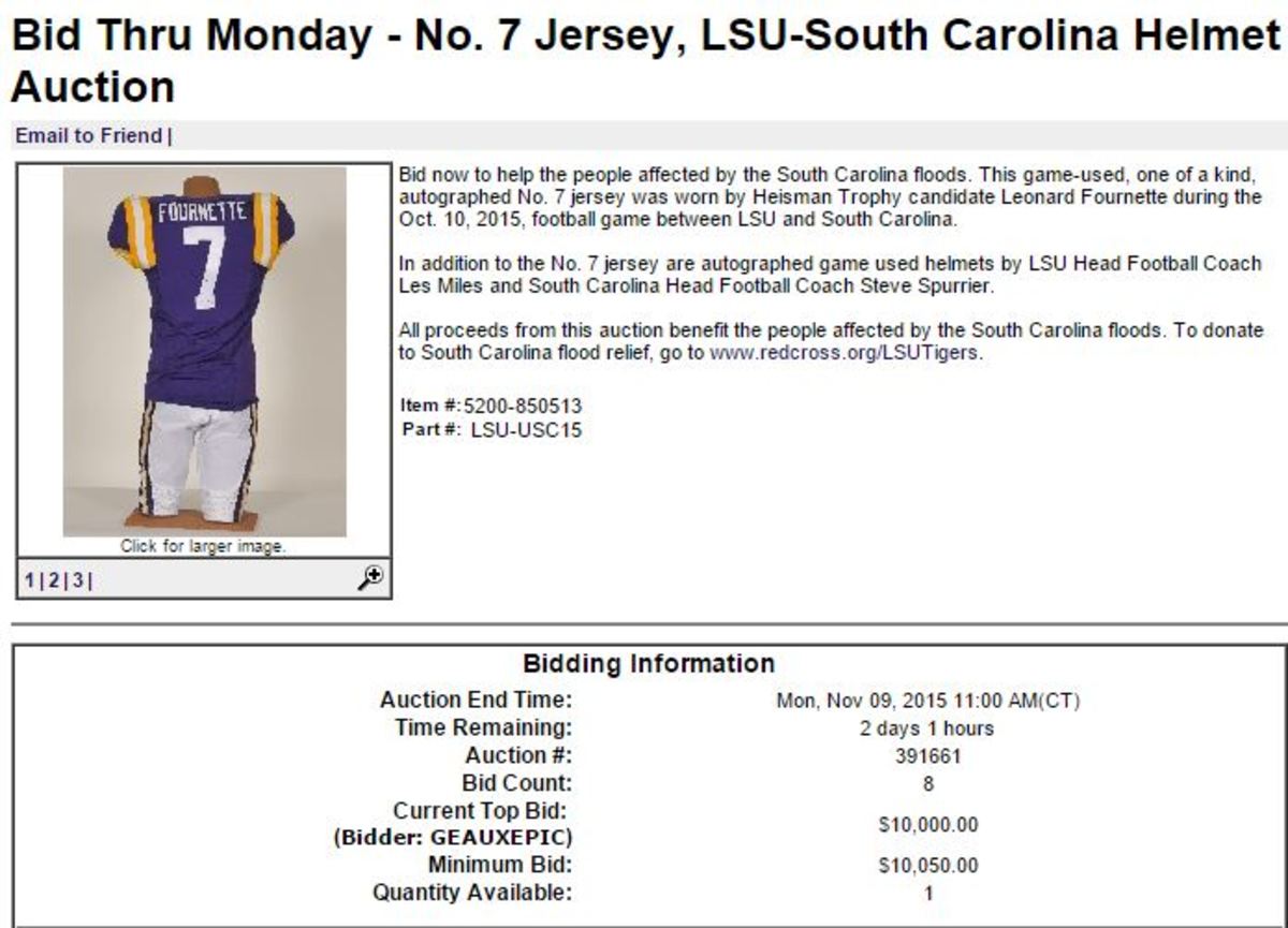 lsu game worn jersey