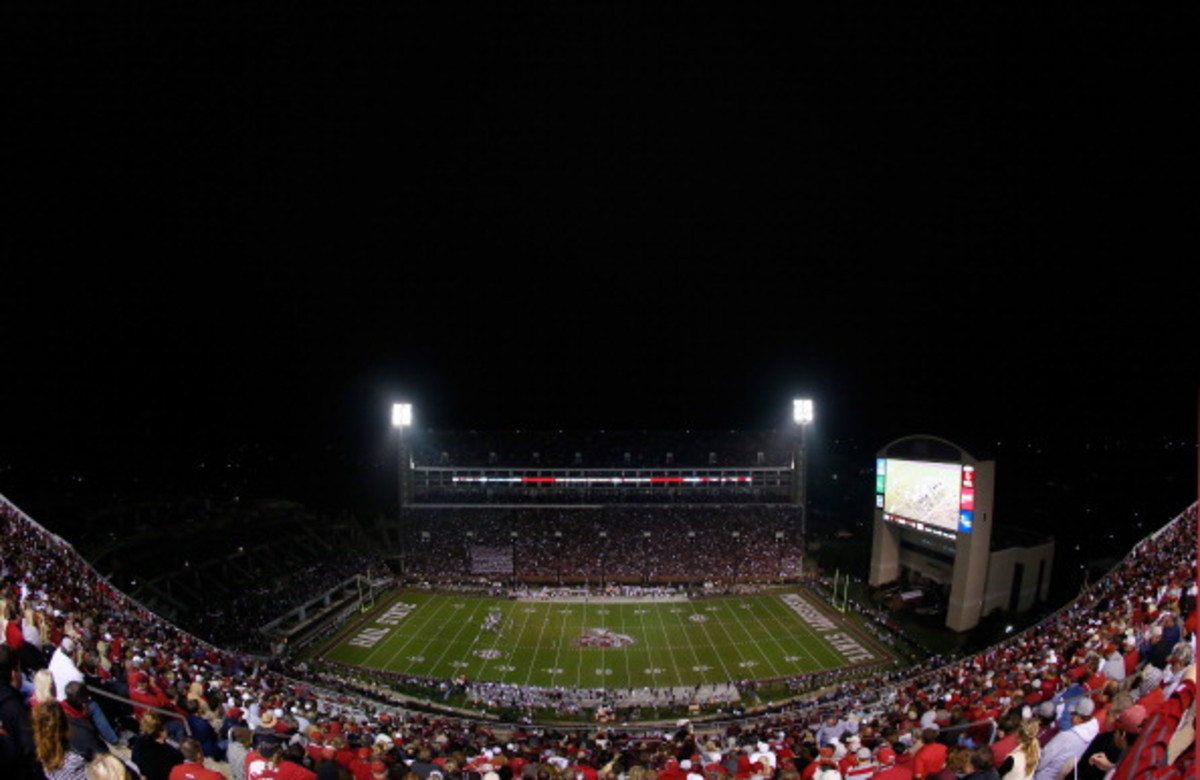 A general view of Mississippi State's football field.