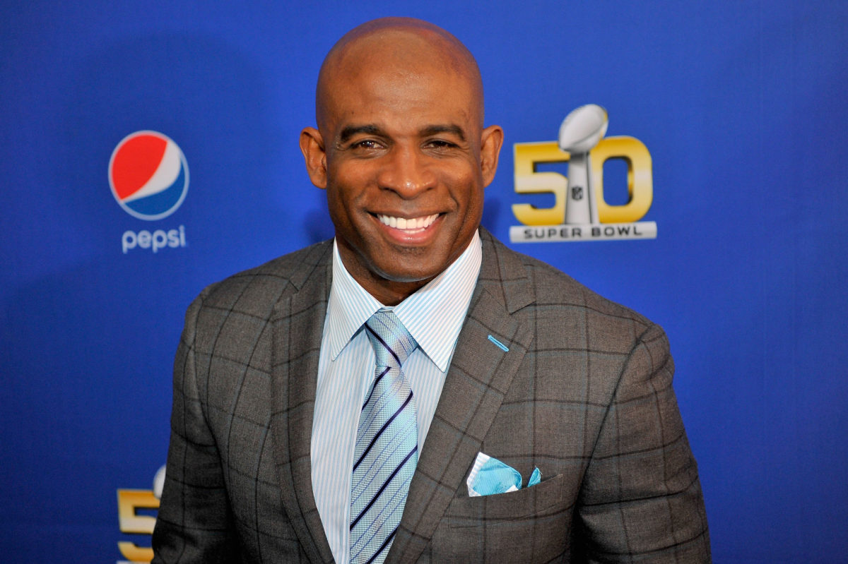 Deion Sanders on the red carpet. He is now head coach of Jackson State football.