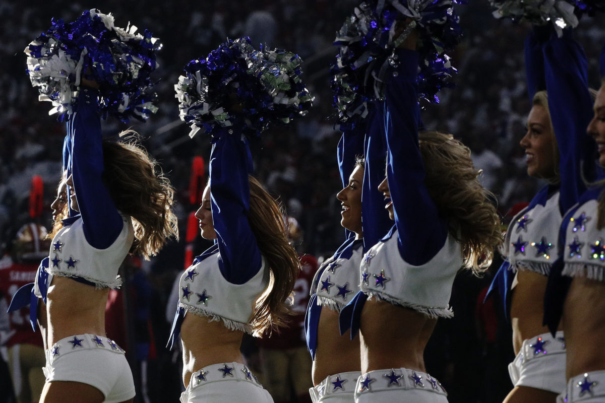 Cowboys cheerleaders on Sunday