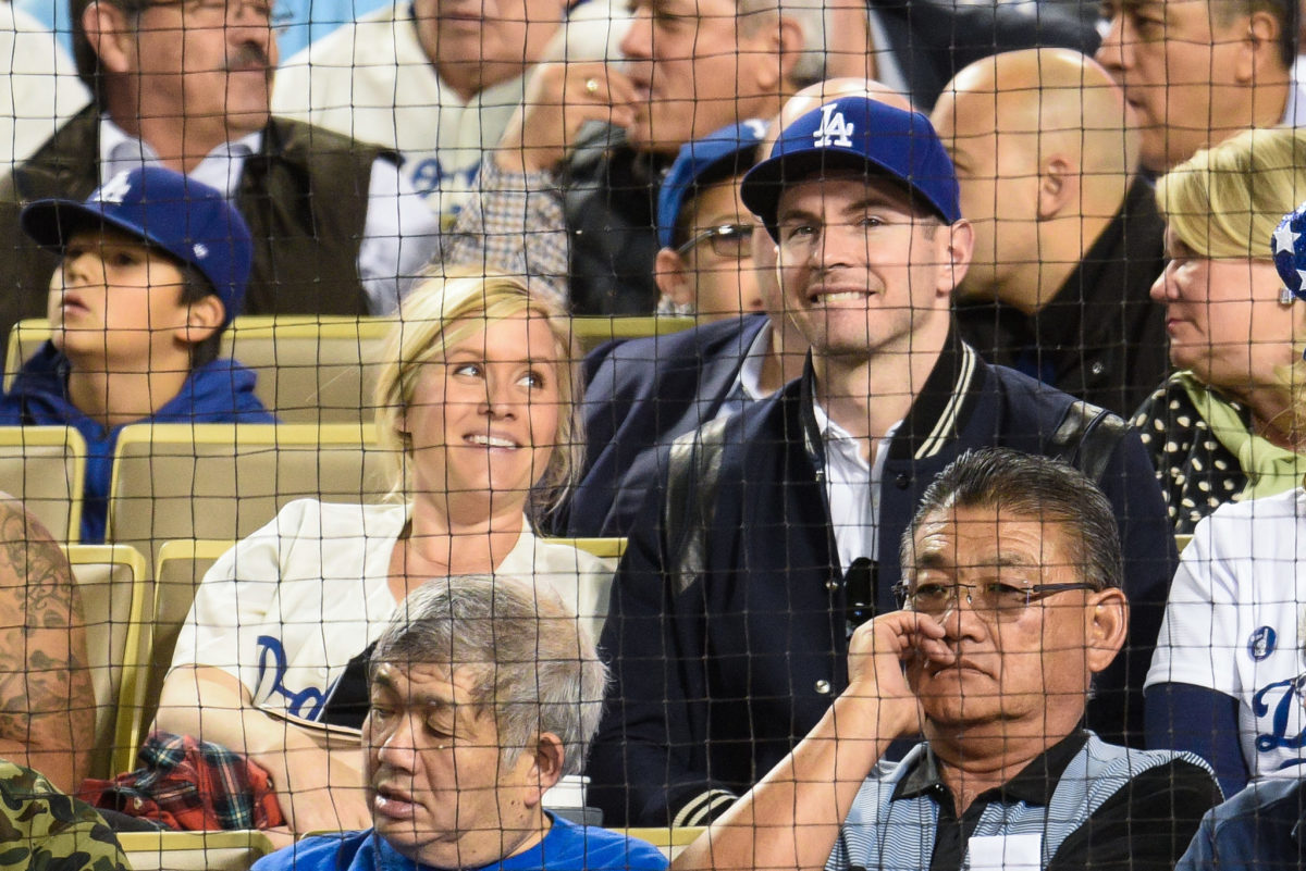 Celebrities At The Los Angeles Dodgers Game
